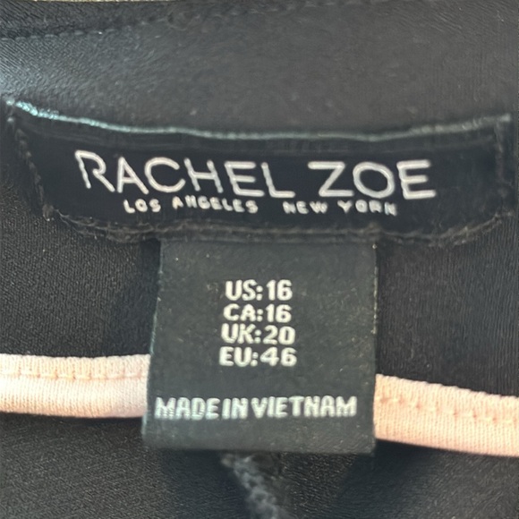 RACHEL ZOE BLACK PULL ON STRETCHY ANKLE DRESS PANTS SIZE 16 - Picture 6 of 9